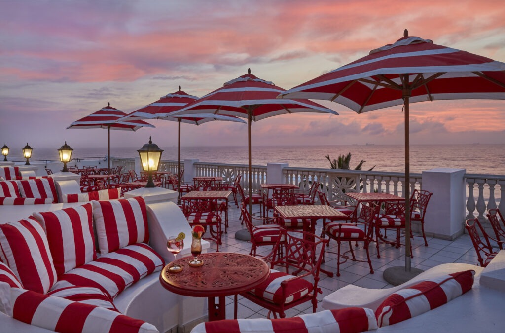 The Oyster Box sunrise terrace.