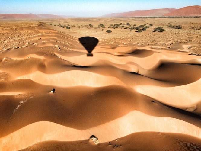 Balloon Shadow In Dunes